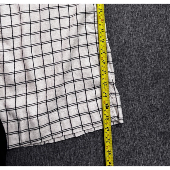 Anthropologie Cream Windowpane Linen Plaid Wide Leg Pant Size 0 - Picture 8 of 11